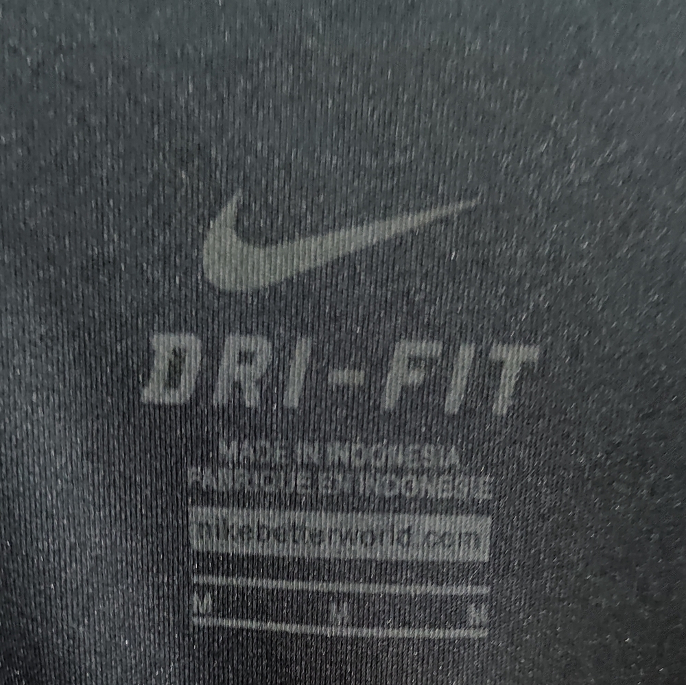 Nike Dri-Fit V-Neck T Shirt, Women's Size Medium, Navy Blue, Gym Run Exercise - Picture 5 of 7